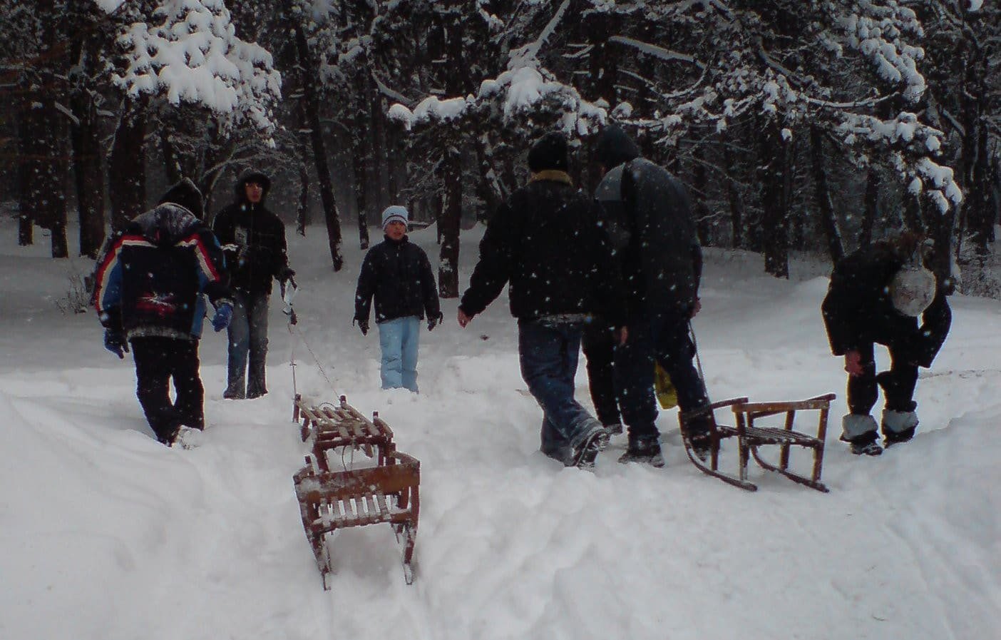 Tourists enjoying sledging in gulmarg