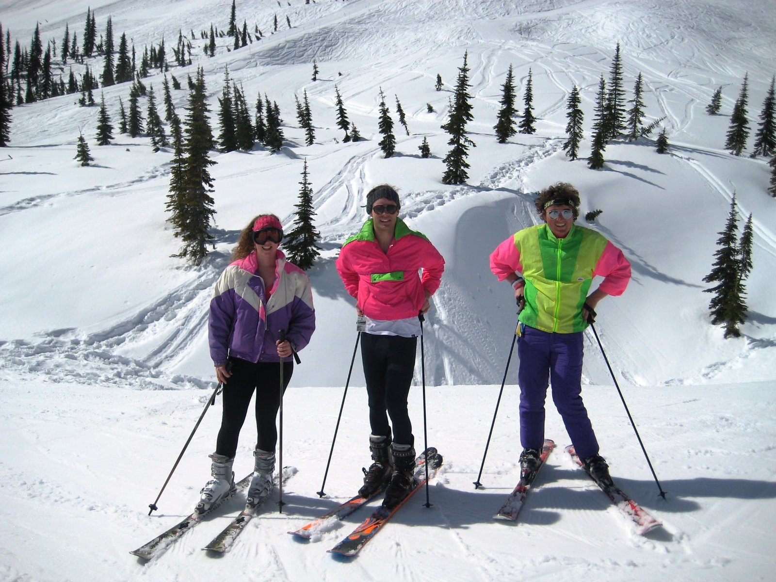 wearing essential skiing clothes with the skiing equipment's