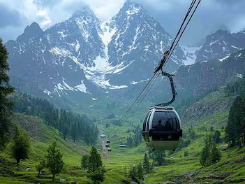 Serenic view of Gulmarg sightseeing with Gondola Ride